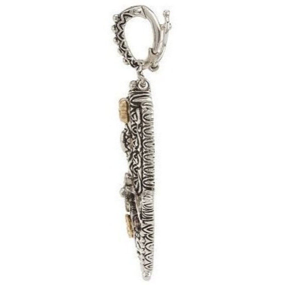 Barbara Bixby Sterling 925 18K Gemstone Hamsa Enhancer London Blue Topaz Garnet - Picture 4 of 5